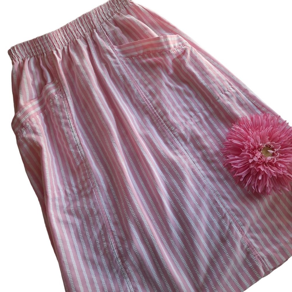 Land'n Sea Vintage Striped Pink White Skirt